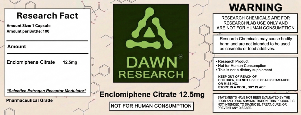 Enclomiphene Citrate 12.5mg 100 Count Dawn Research