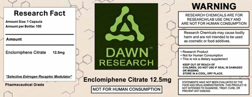 Enclomiphene Citrate 12.5mg 100 Count Dawn Research