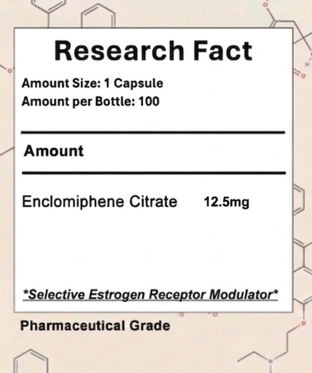 Enclomiphene Citrate 12.5mg 100 Count Dawn Research