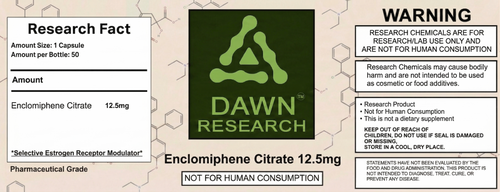 Enclomiphene Citrate 12.5mg 50 Count Dawn Research