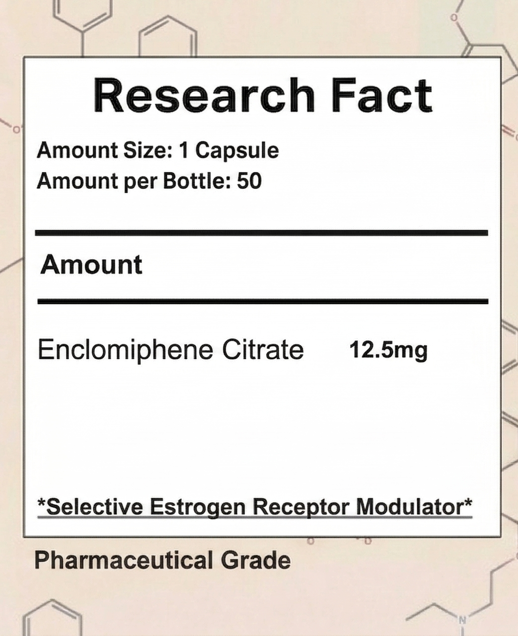 Enclomiphene Citrate 12.5mg 50 Count Dawn Research